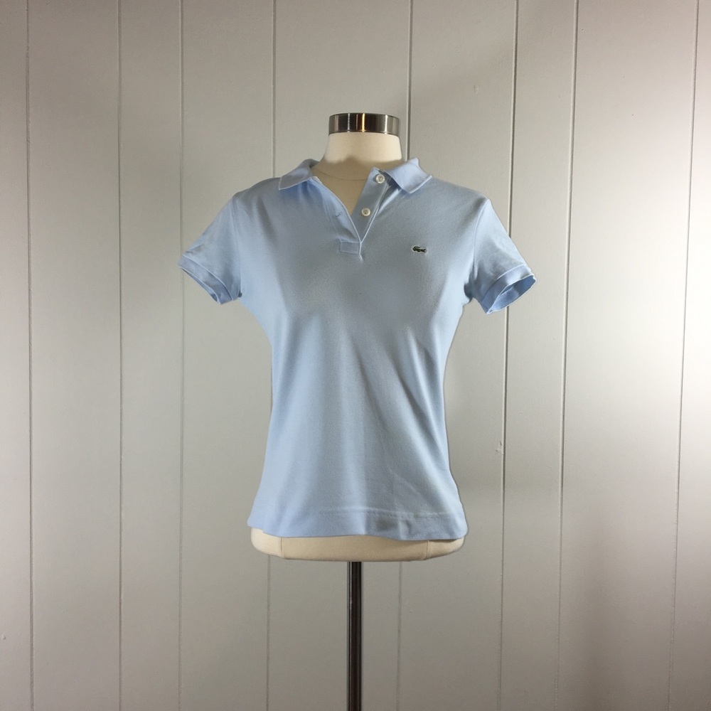 Lacoste Pique Baby Blue Polo Shirt (size 38)